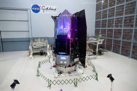 Le Nancy Grace Roman Space Telescope au centre Goddard de la Nasa à Greenbelt dans le Maryland, le 21 avril 2026