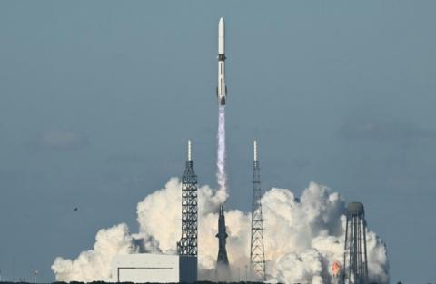 Décollage de la fusée New Glenn de Blue Origin, à Cap Canaveral, le 13 novembre 2025, aux Etats-Unis
